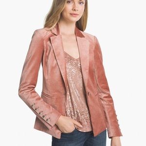 White House black market Velour blazersequin tank